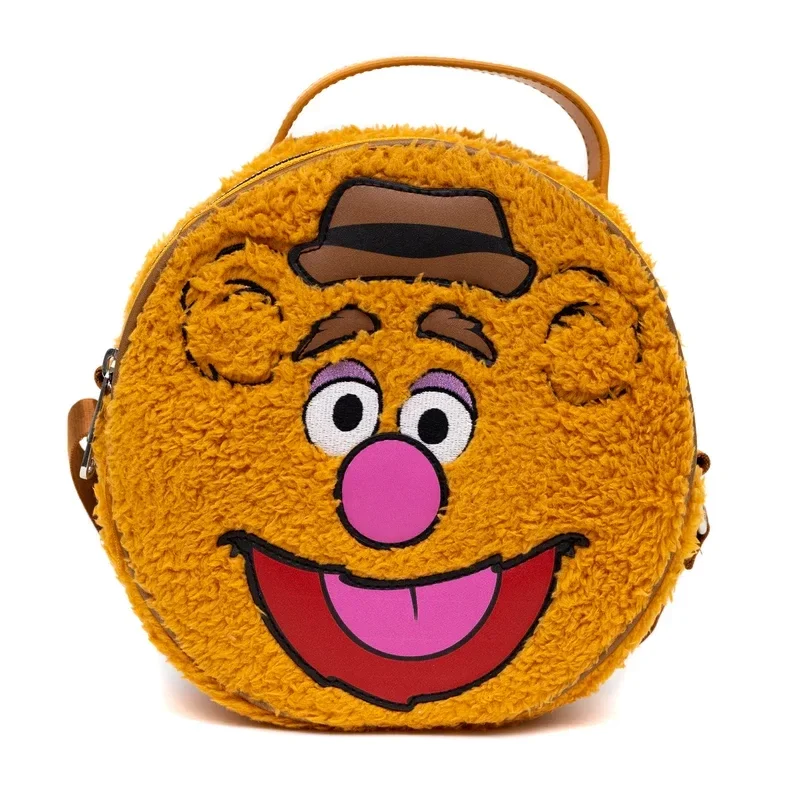 The Muppets Fozzie Bear Face Faux Fur Round Crossbody Bag | Three