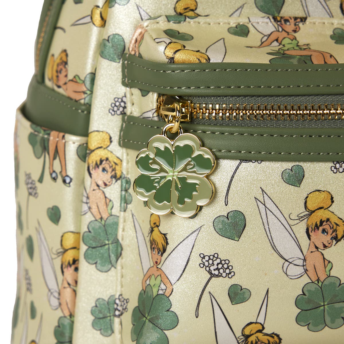 Peter Pan Tinker Bell Clover All-Over Print Mini Backpack NWT
30A Amazon.com: Loungefly Disney Tinker Bell 4-Leaf Clover Mini  main image 3