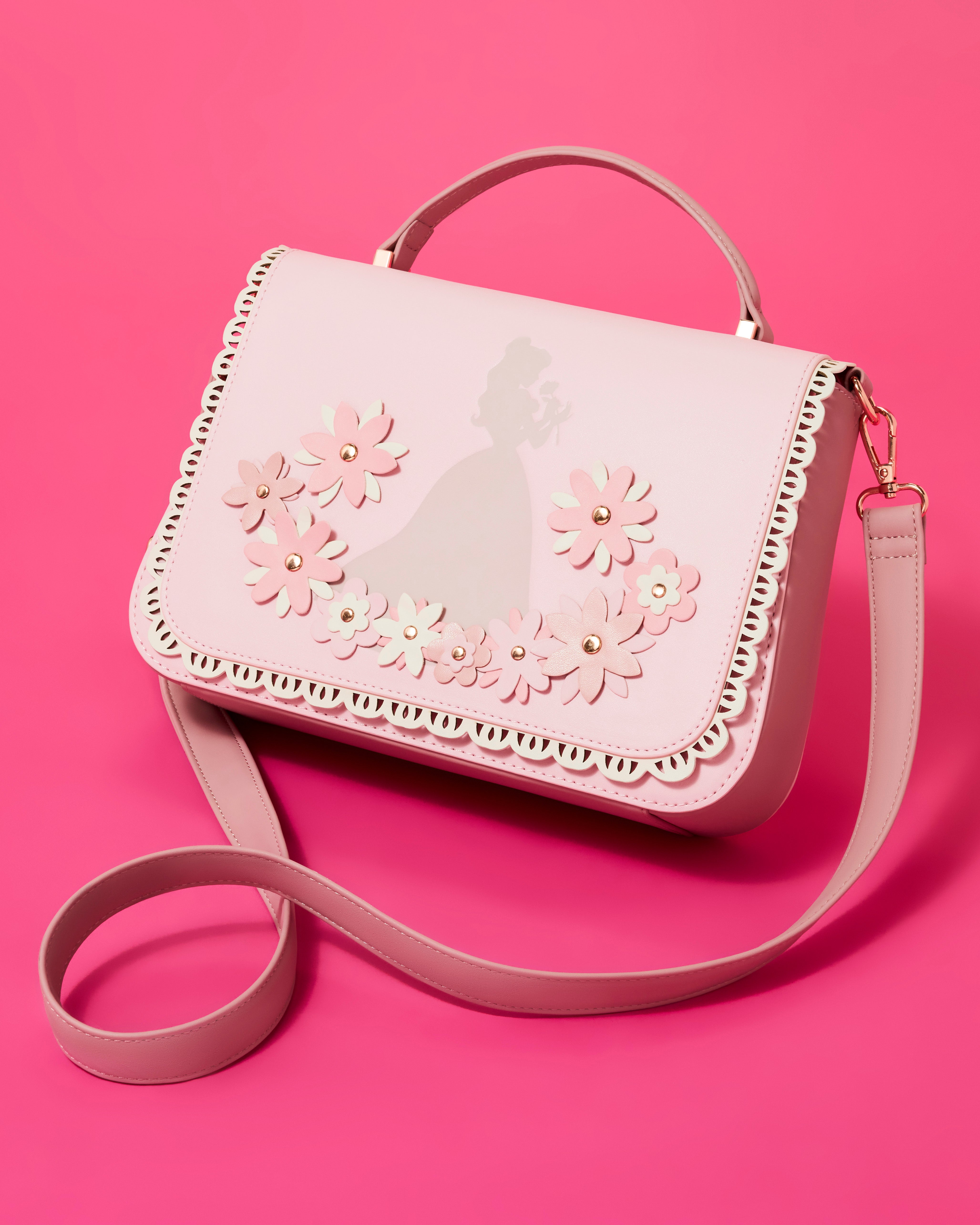 ★Belle★ Disney Princess Belle Floral Lace Crossbody Bag | Three Little
