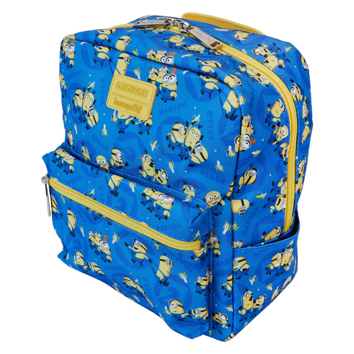 Loungefly Despicable Me Minions All-Over Print Nylon Square Mini Backpack NEW DMBK0013-  main image 3