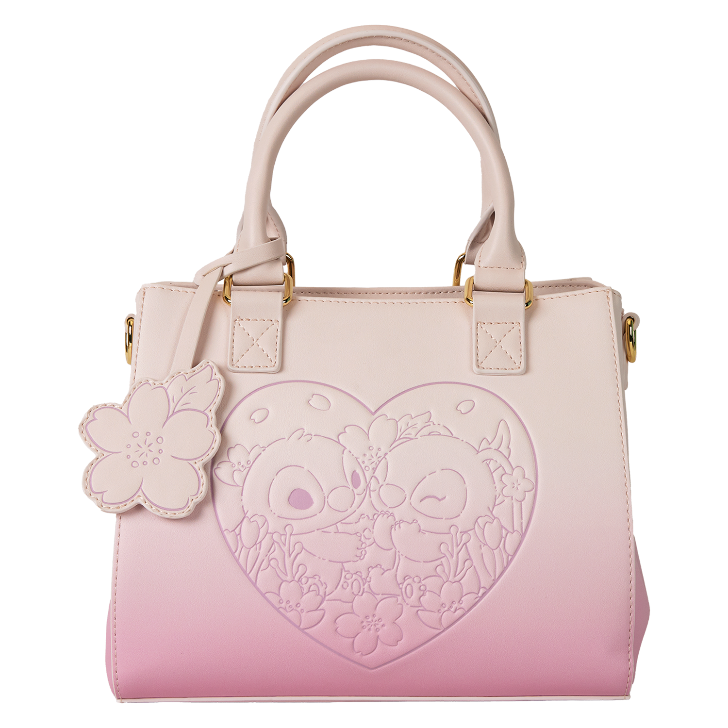 Stitch & Angel Cherry Blossom Heart Crossbody Bag | Three