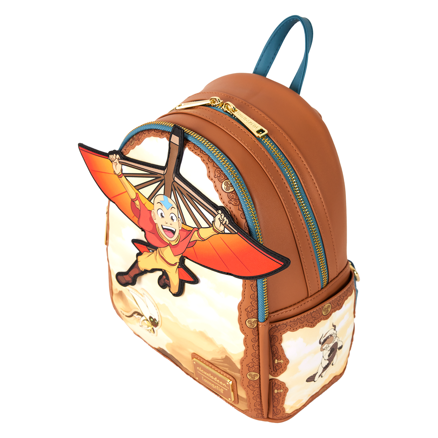 avatar the last airbender mini backpack Loungefly Avatar: Aang Meditation GITD 11" Bac  Blueberry Cat backpack features faux leather trim Avatar The Last Airbender Nickelodeon