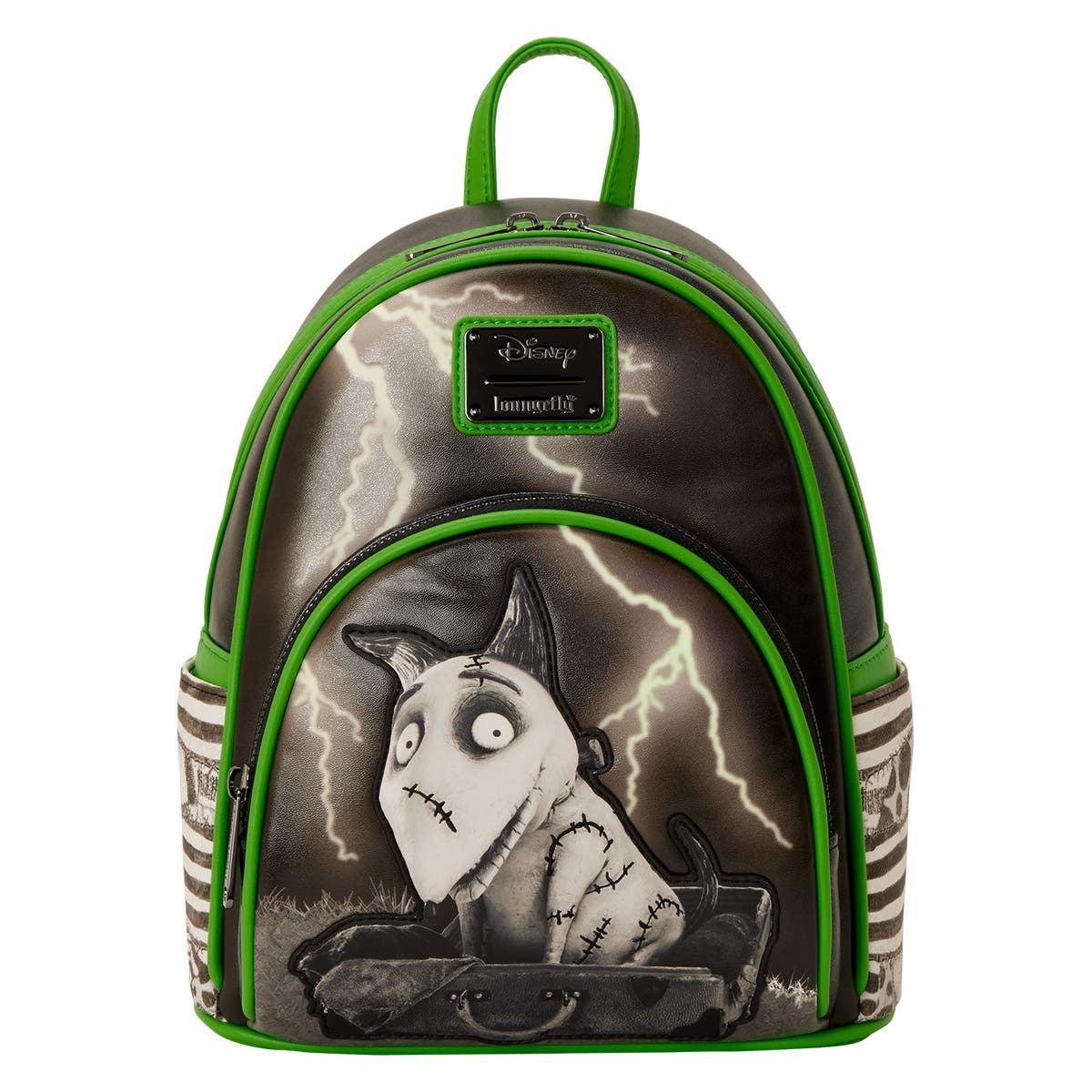 green light up mini backpack Dr. Seuss Plush Grinch Light-Up Cosplay Mini-Backpack Faux Leather Measurements Loungefly Disney NBC Smiling Jack