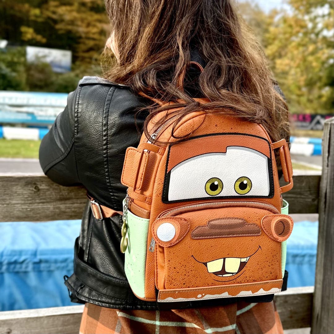 NWT Disney Pixar Cars Mater Tow OG Loungefly Backpack Disney Pixar Cars Tow Mater Loungefly Mini Backpack BNWT | eBay main image 2