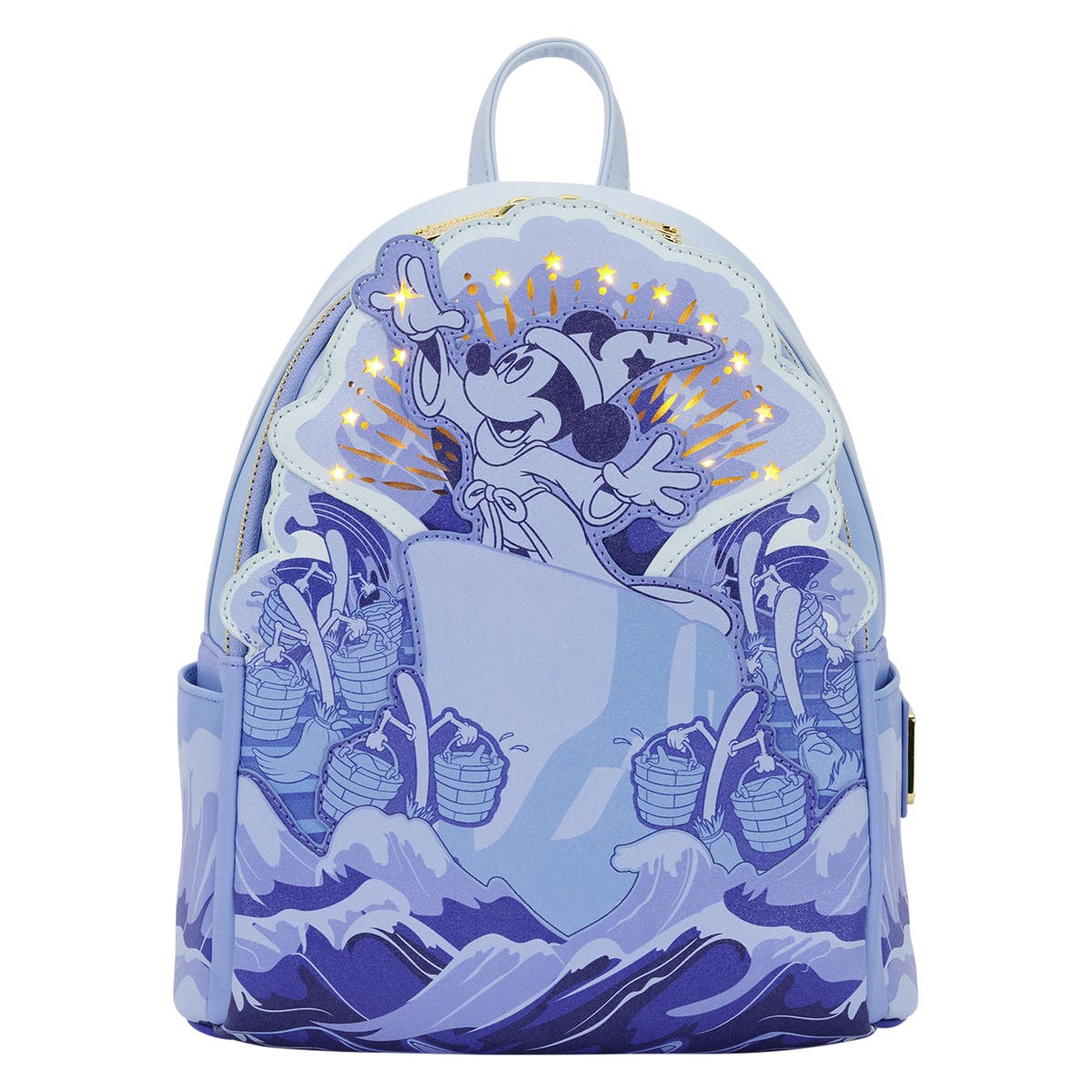 Disney Navy and Light Blue Marathon Character Backpack Loungefly Mickey Mouse and Friends Mini Backpack Disney  main image 2
