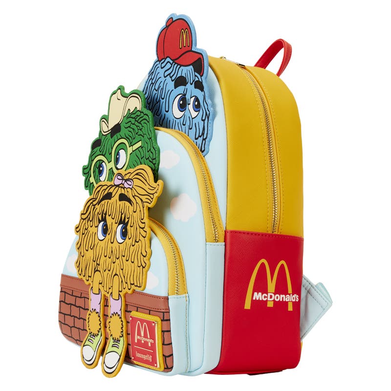 NWT McDonald\'s Vintage Fry Kids Triple Pocket Mini Backpack Loungefly McDonald main image 3