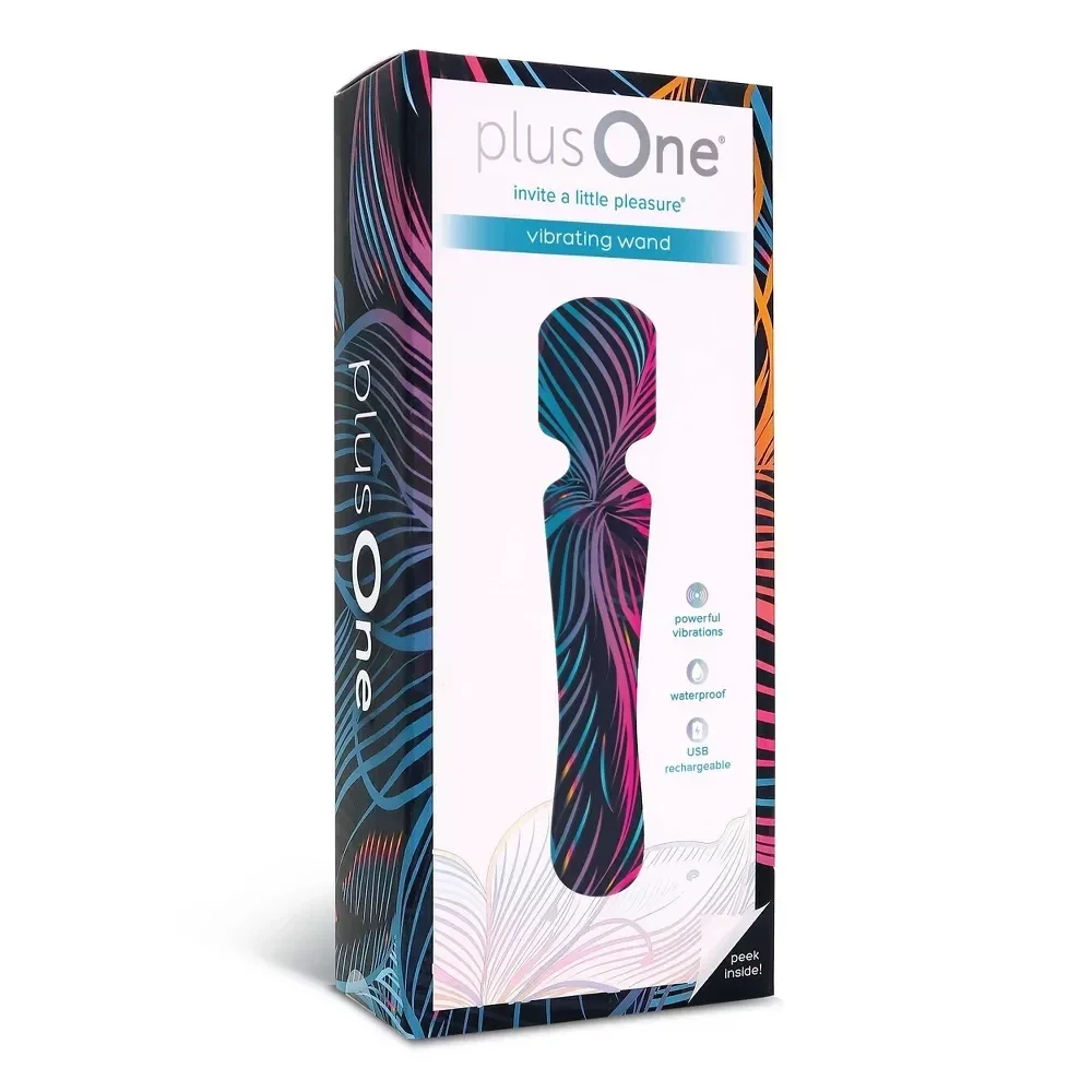 plusOne Rechargeable and Waterproof Wand Vibrator | Tucker's Treasures