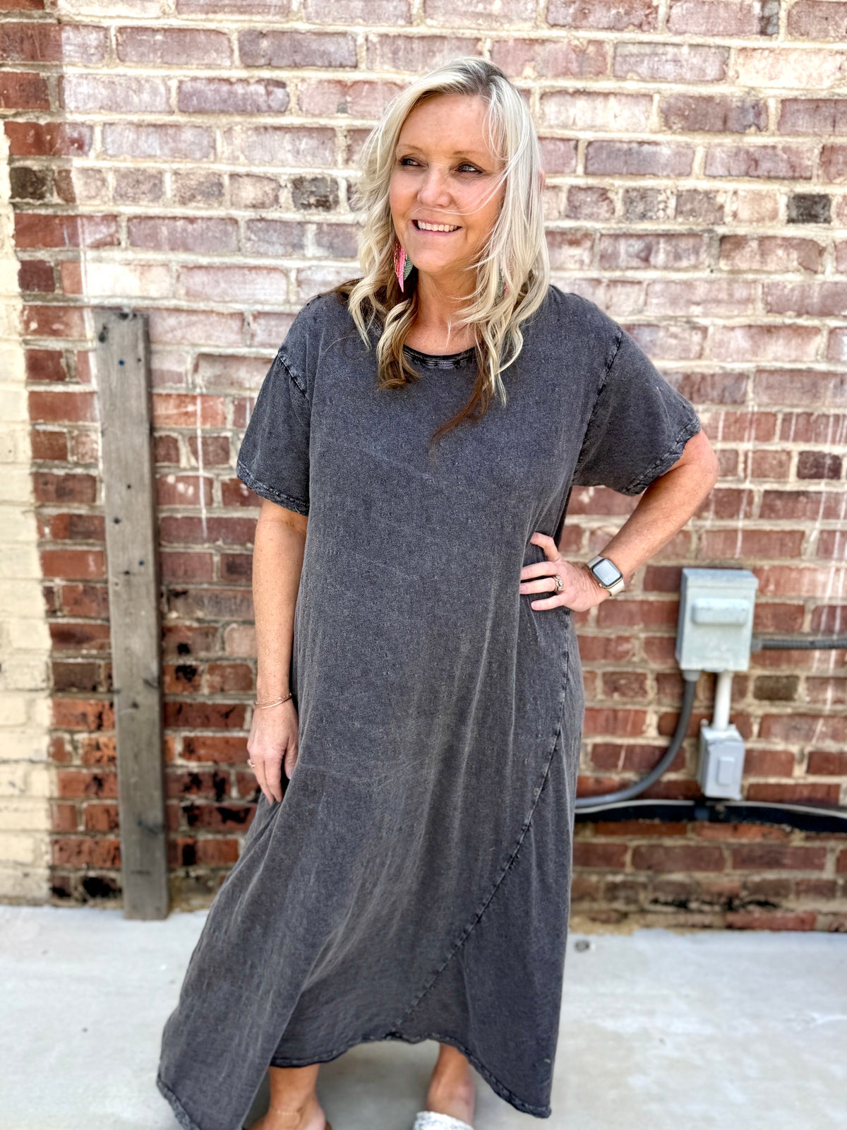 Magnolia Pearl | Gray | Boyfriend Tee Dress | Unique Perfections Boutique &  Salon of Lenoir, NC