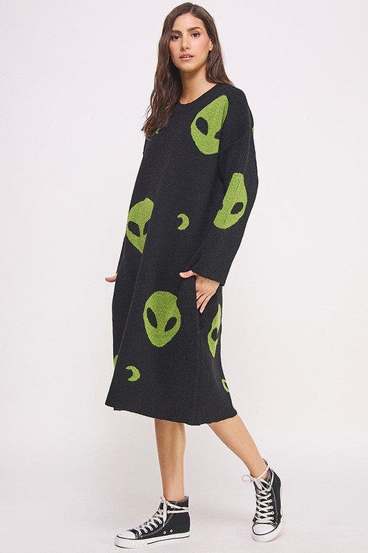 Alien Oversized Knit Sweater Dress
