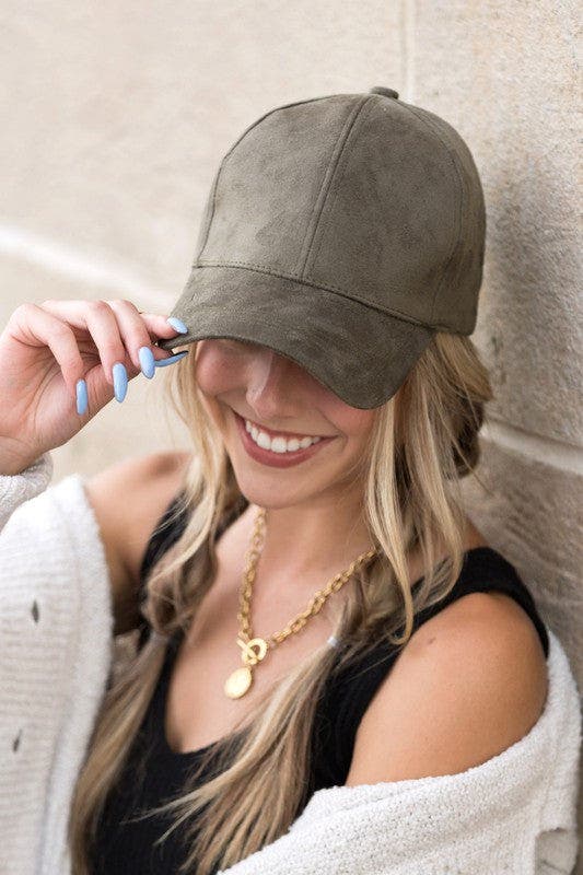 Suede Baseball Cap