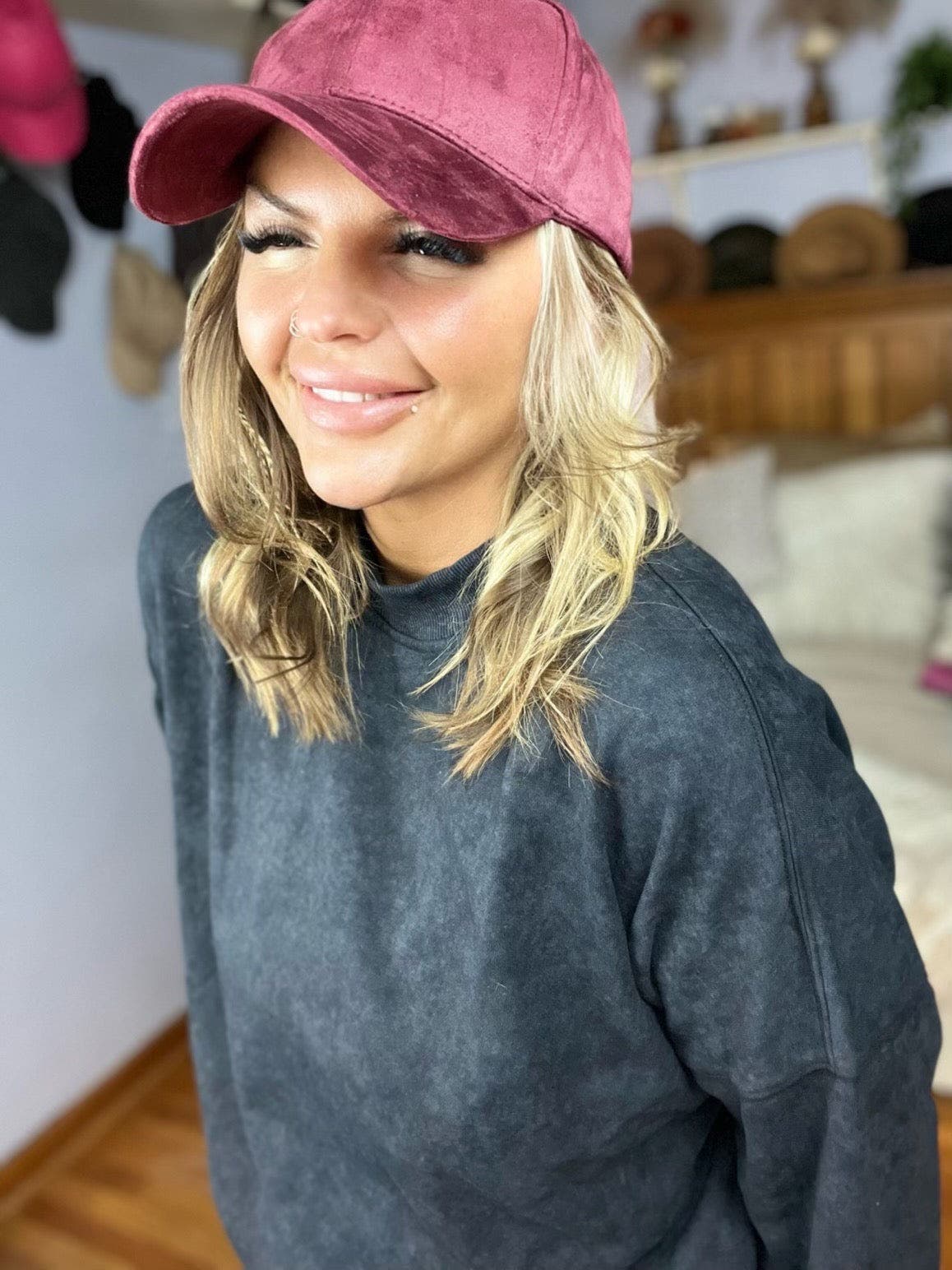 Suede Baseball Cap