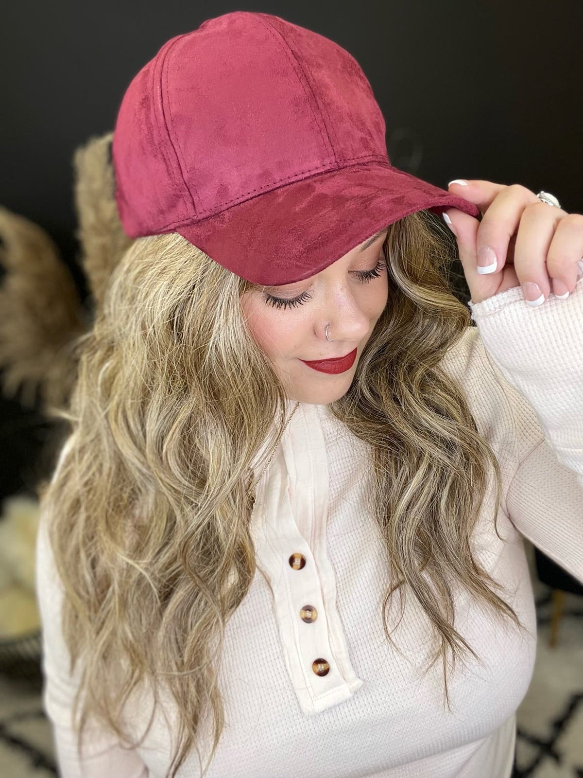 Suede Baseball Cap