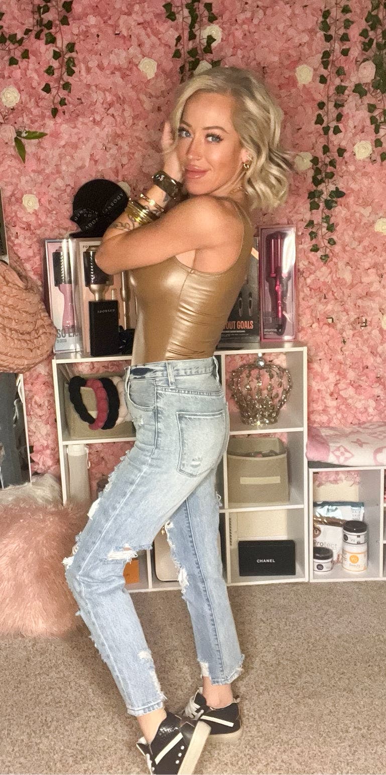 Faux Leather Bodysuit