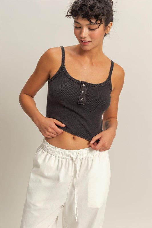 Pierce Tank Top - BLACK
