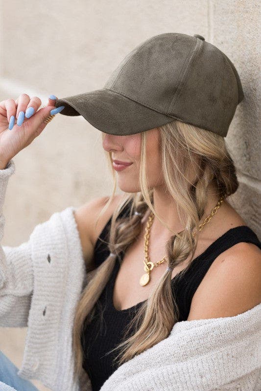 Suede Baseball Cap