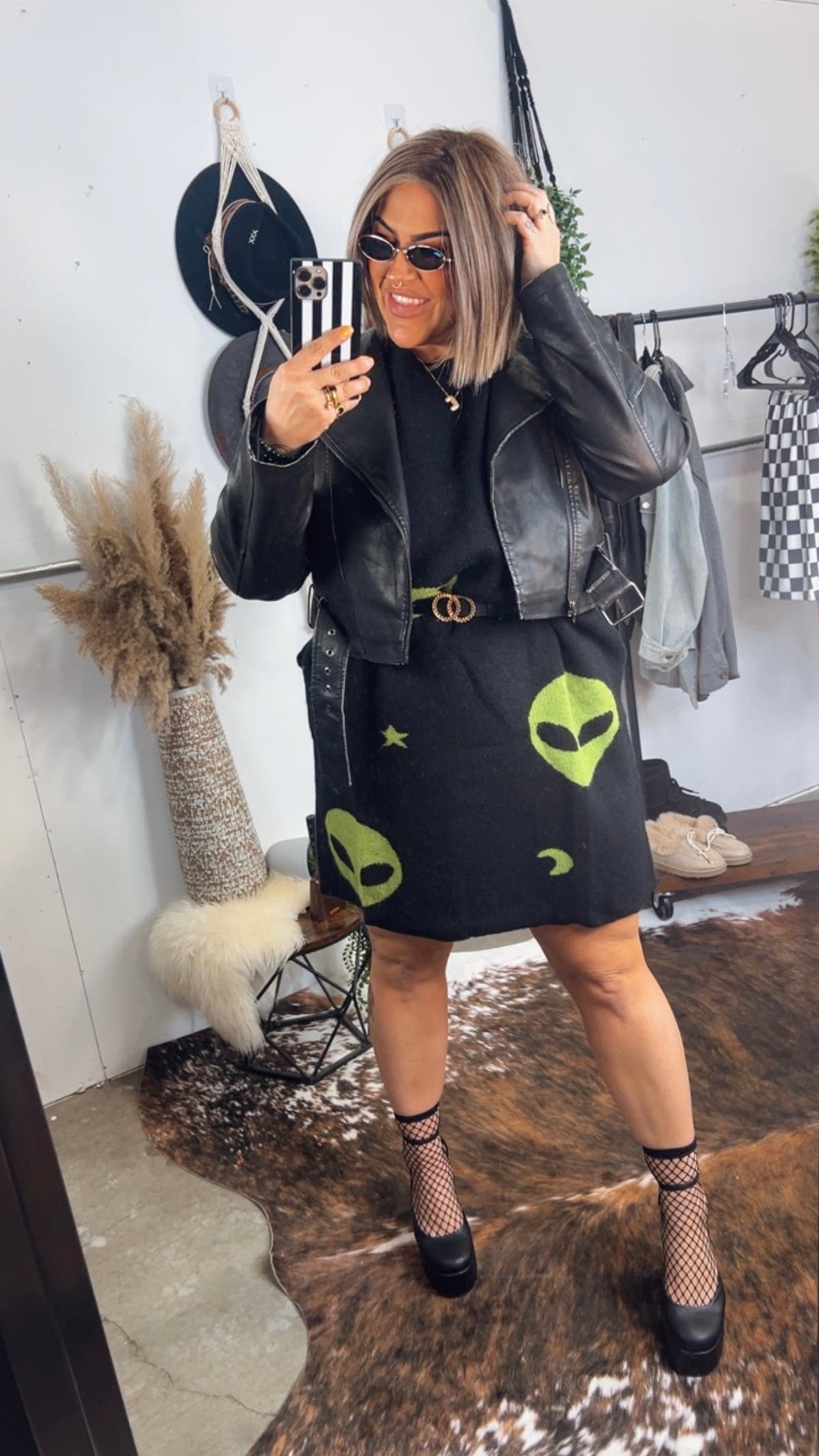 Alien Oversized Knit Sweater Dress
