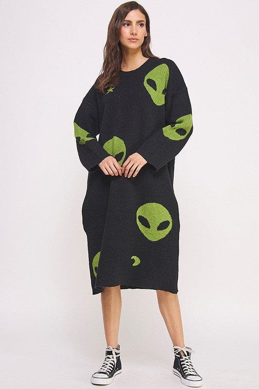 Alien Oversized Knit Sweater Dress
