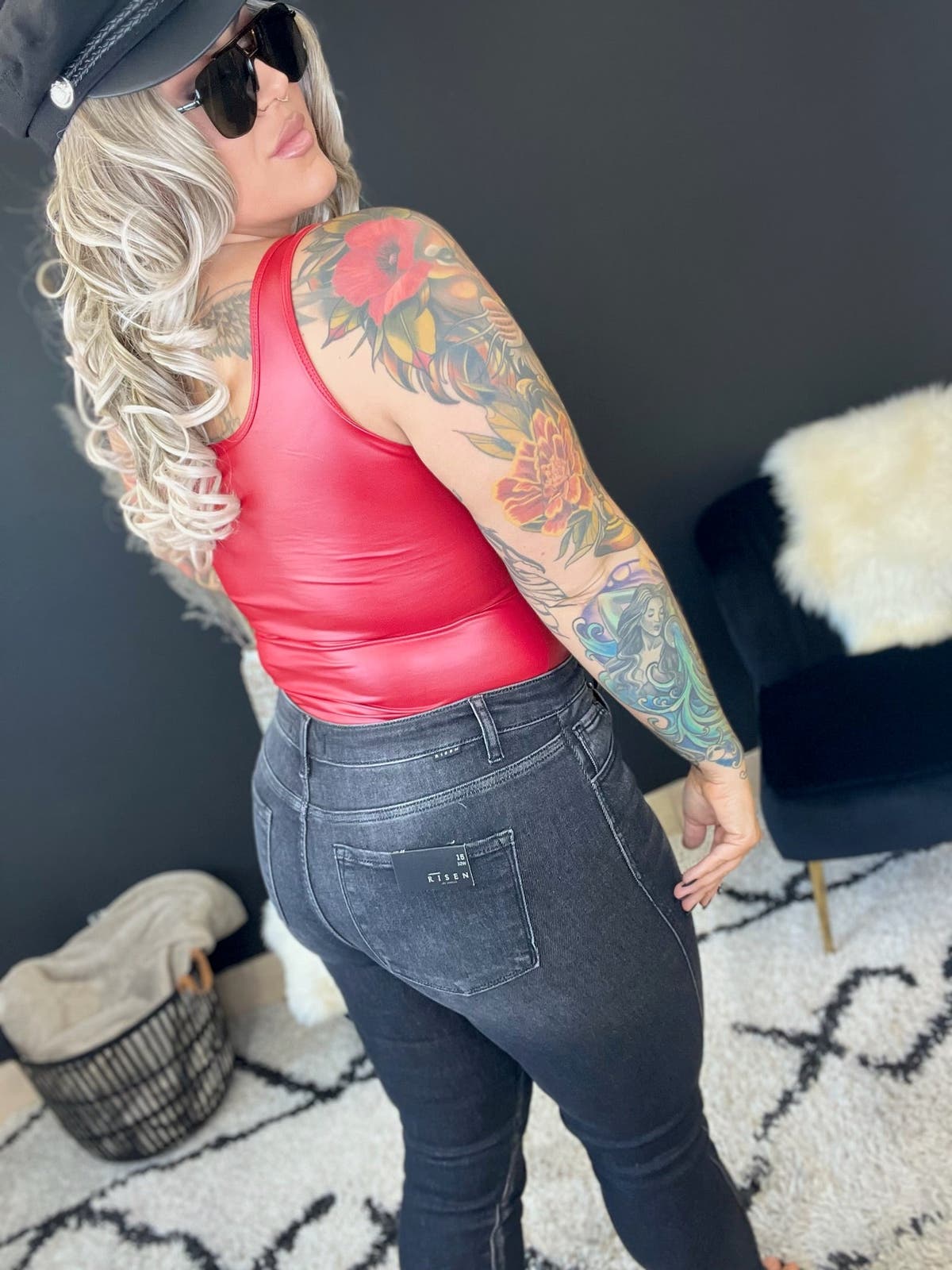 Faux Leather Bodysuit