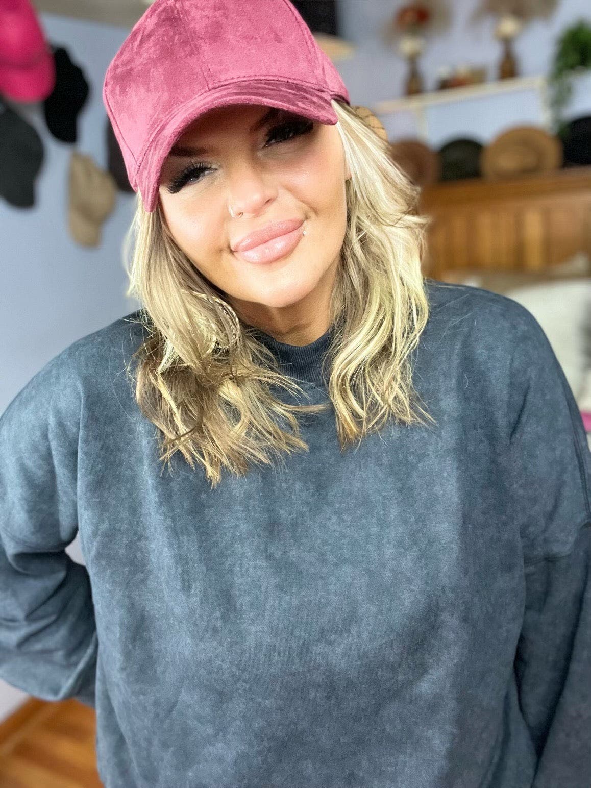 Suede Baseball Cap