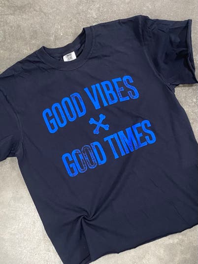 Product: Good Vibes, Good Times - Comfort Color Graphic Top