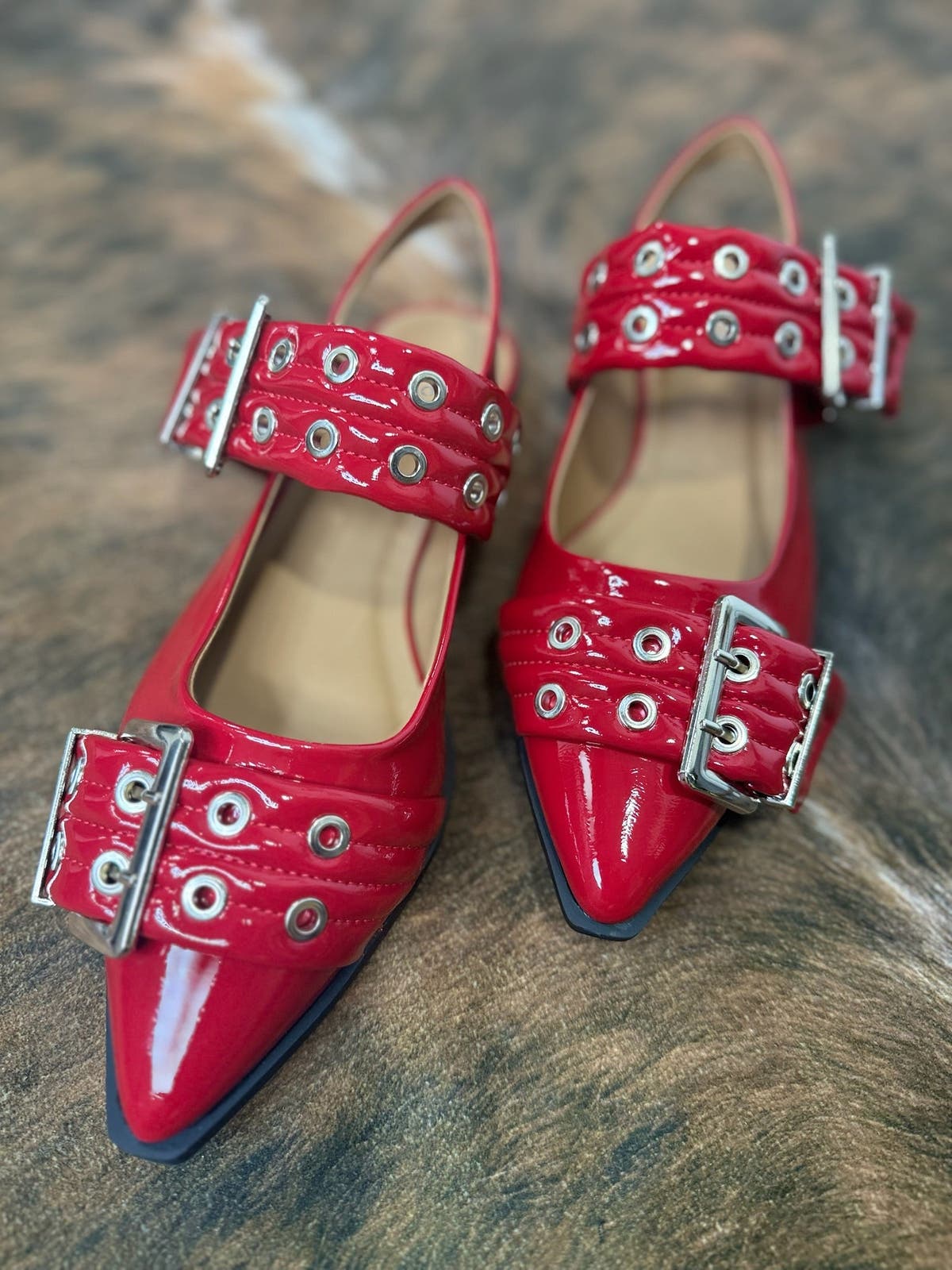 SLINGBACK FLATS - RED