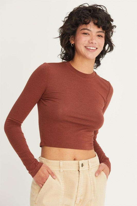 Cropped Long Sleeve Tee
