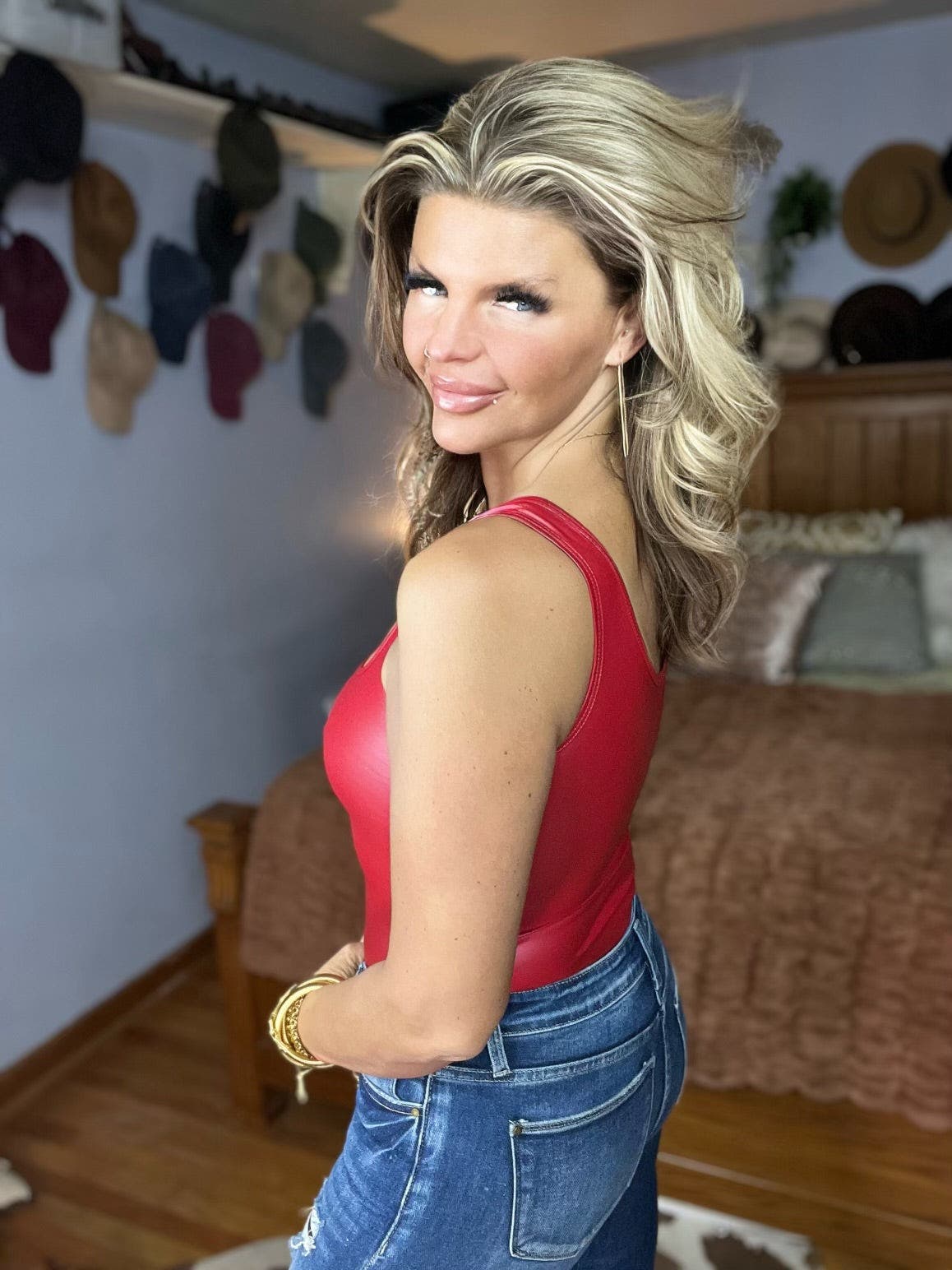 Faux Leather Bodysuit