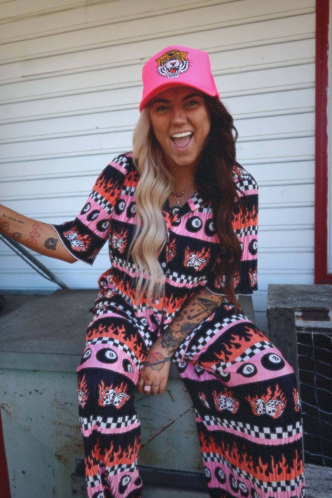 Sk8r Girl Short Sleeve Plissé Set
