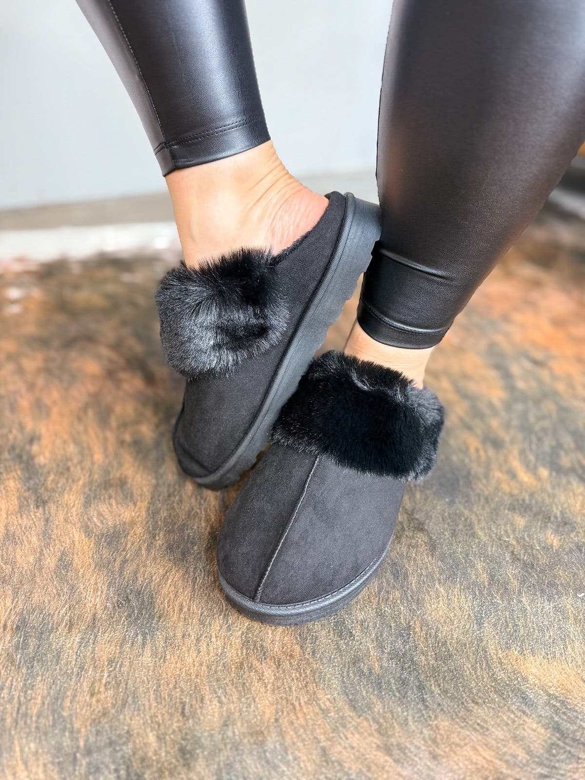 Sophia Slip-on Booties - BLACK