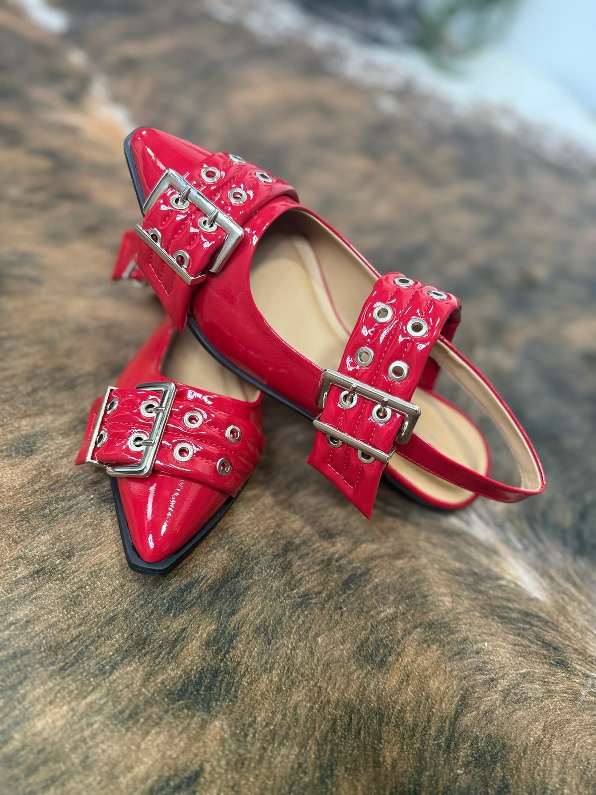 SLINGBACK FLATS - RED
