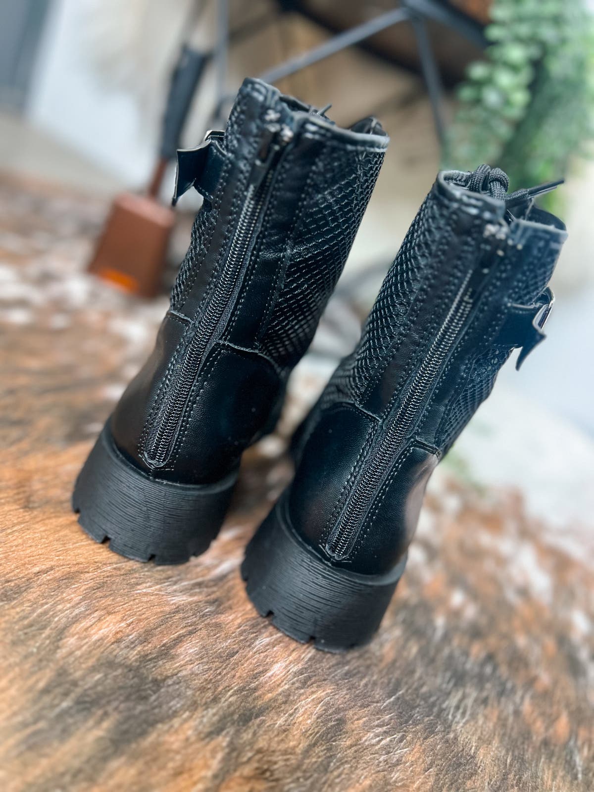 Maverick Combat Boots - BLACK MESH