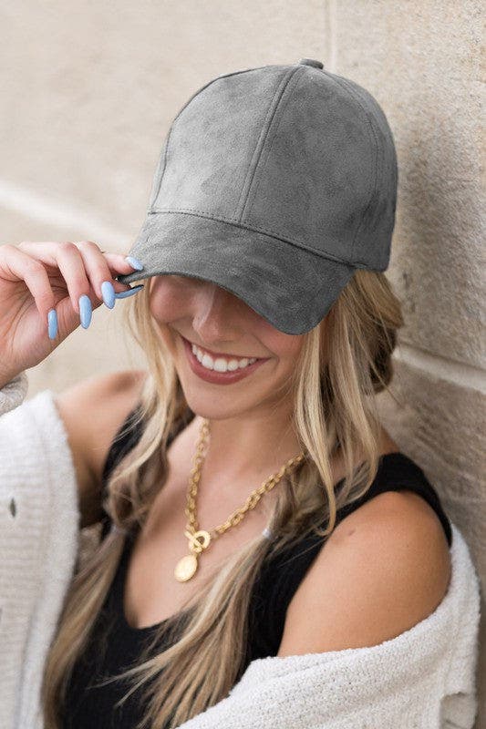 Suede Baseball Cap