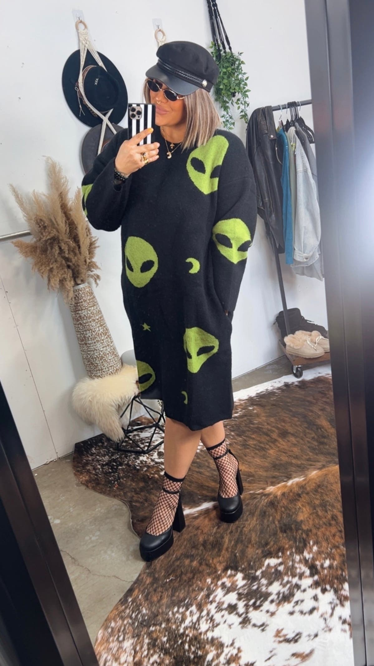 Alien Oversized Knit Sweater Dress