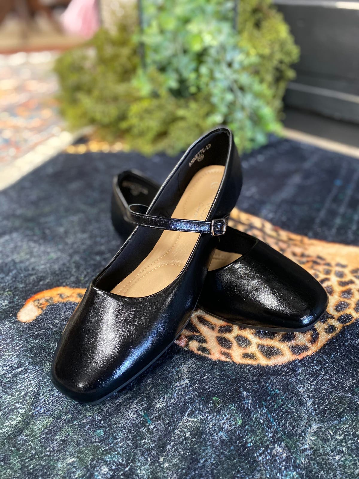 Mary Jane Ballet Flats - BLACK