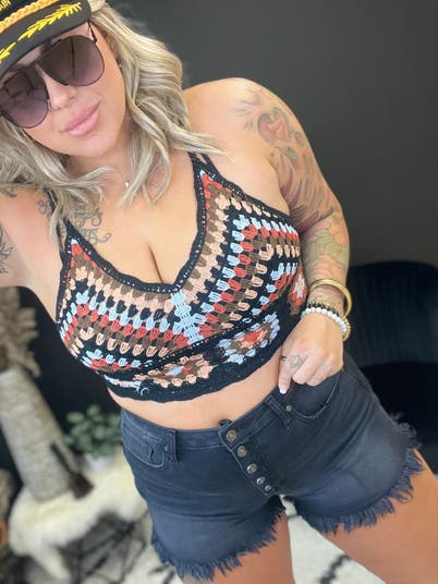 SALE* Zara Multi Color Crochet crop top *Final Sale*