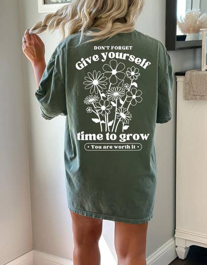 Product: Give Yourself Time To Grow Graphic Top