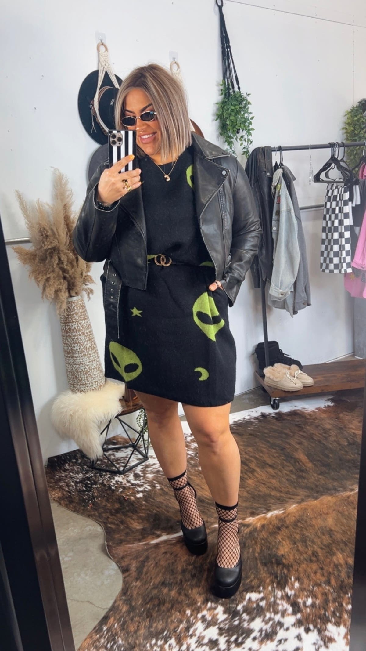 Alien Oversized Knit Sweater Dress
