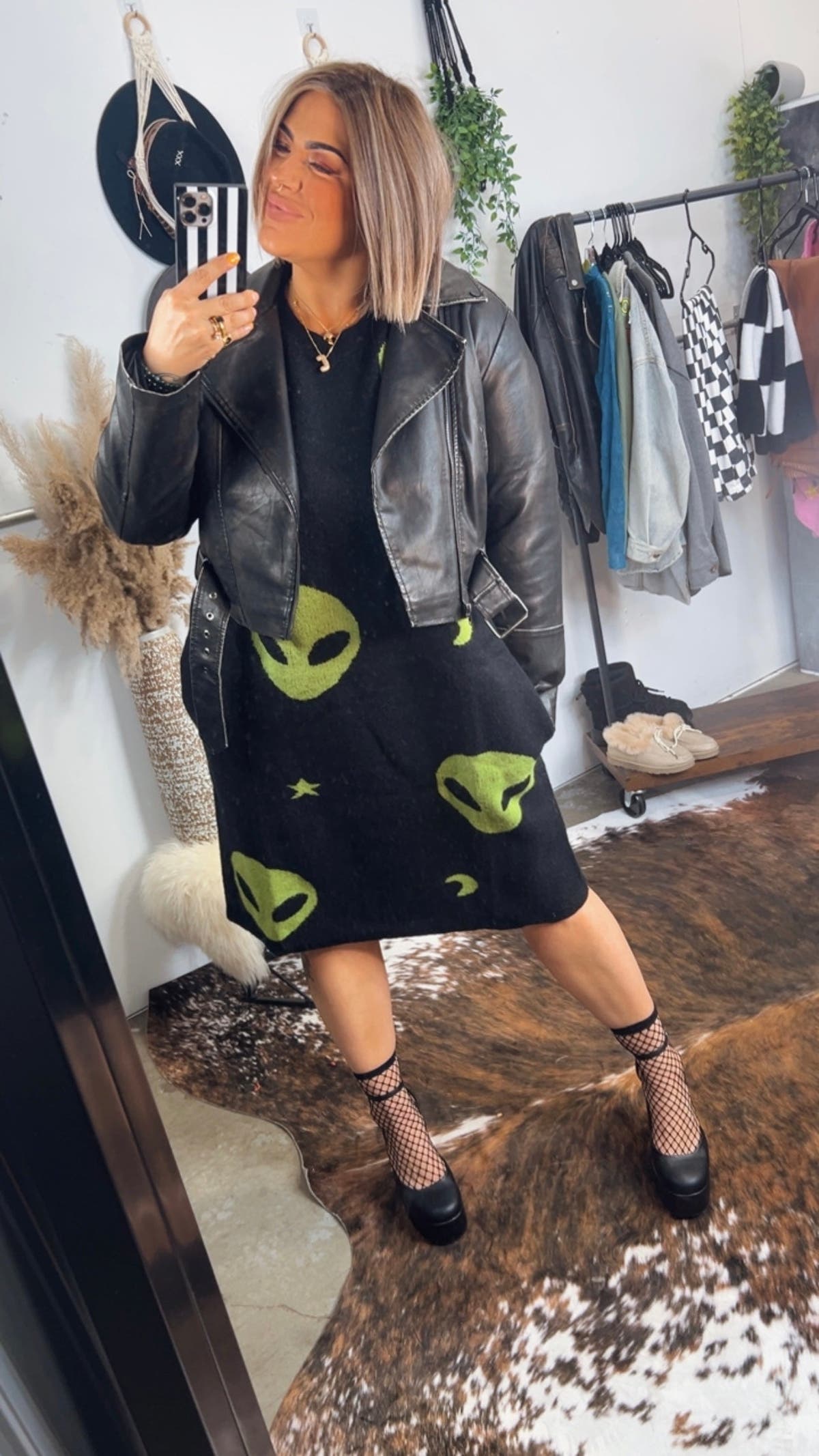 Alien Oversized Knit Sweater Dress