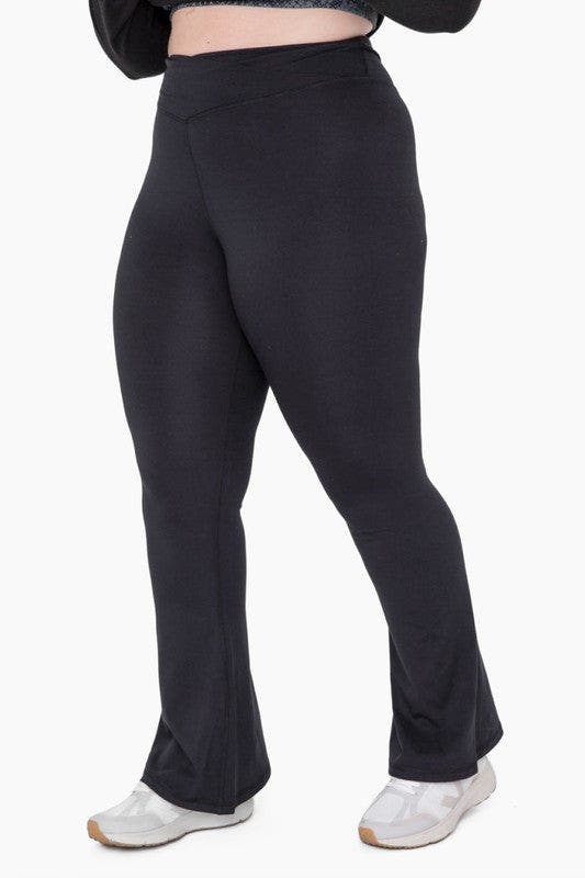 Crossover Yoga Pants-PLUS SIZE ONLY Velvet Noire Boutique