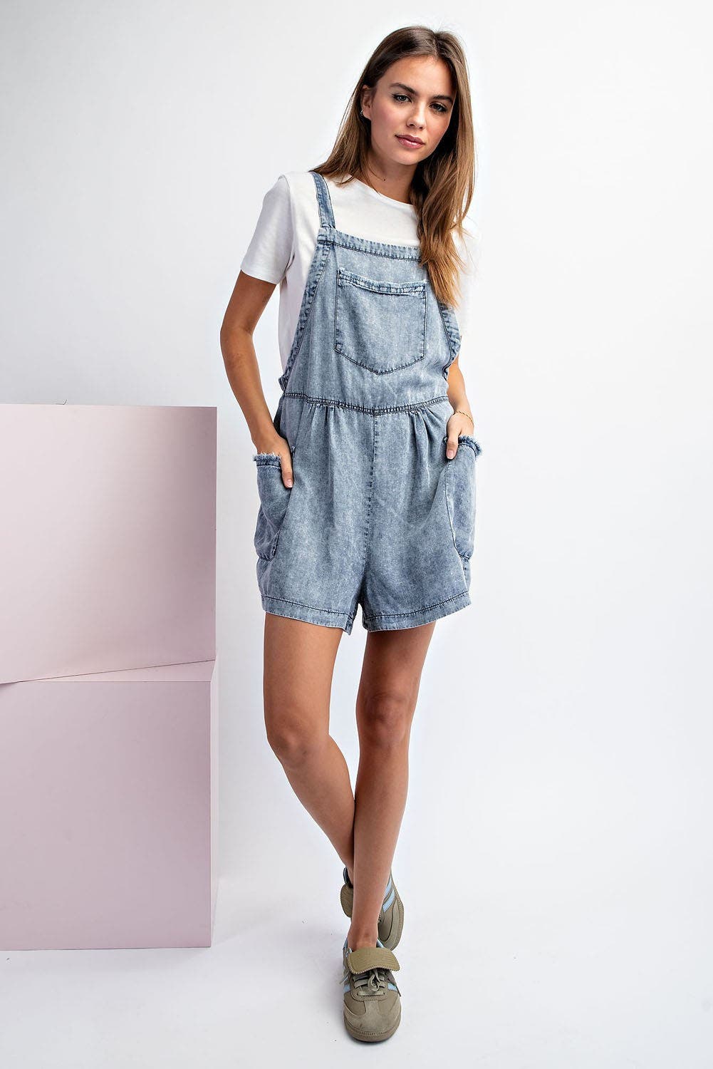 SALE* Rowan Acid Washed Romper *Final Sale*