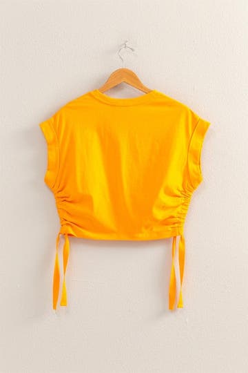 Riley Side Tie Top - ORANGE