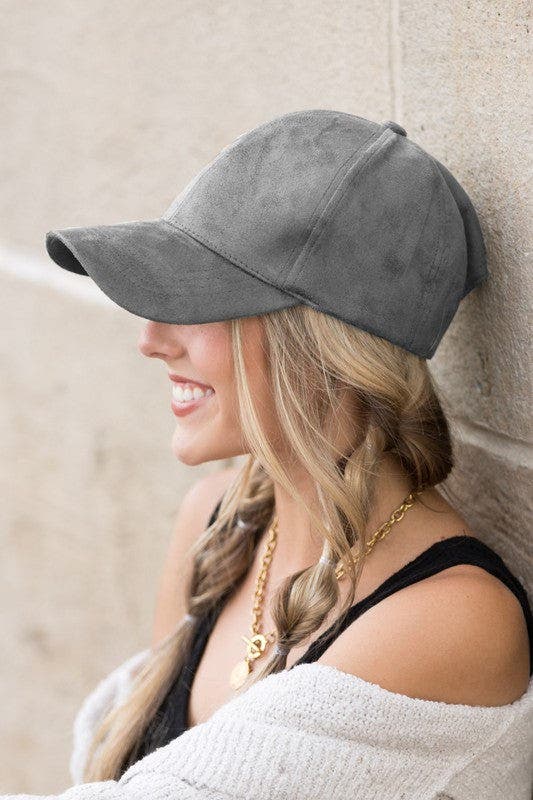 Suede Baseball Cap