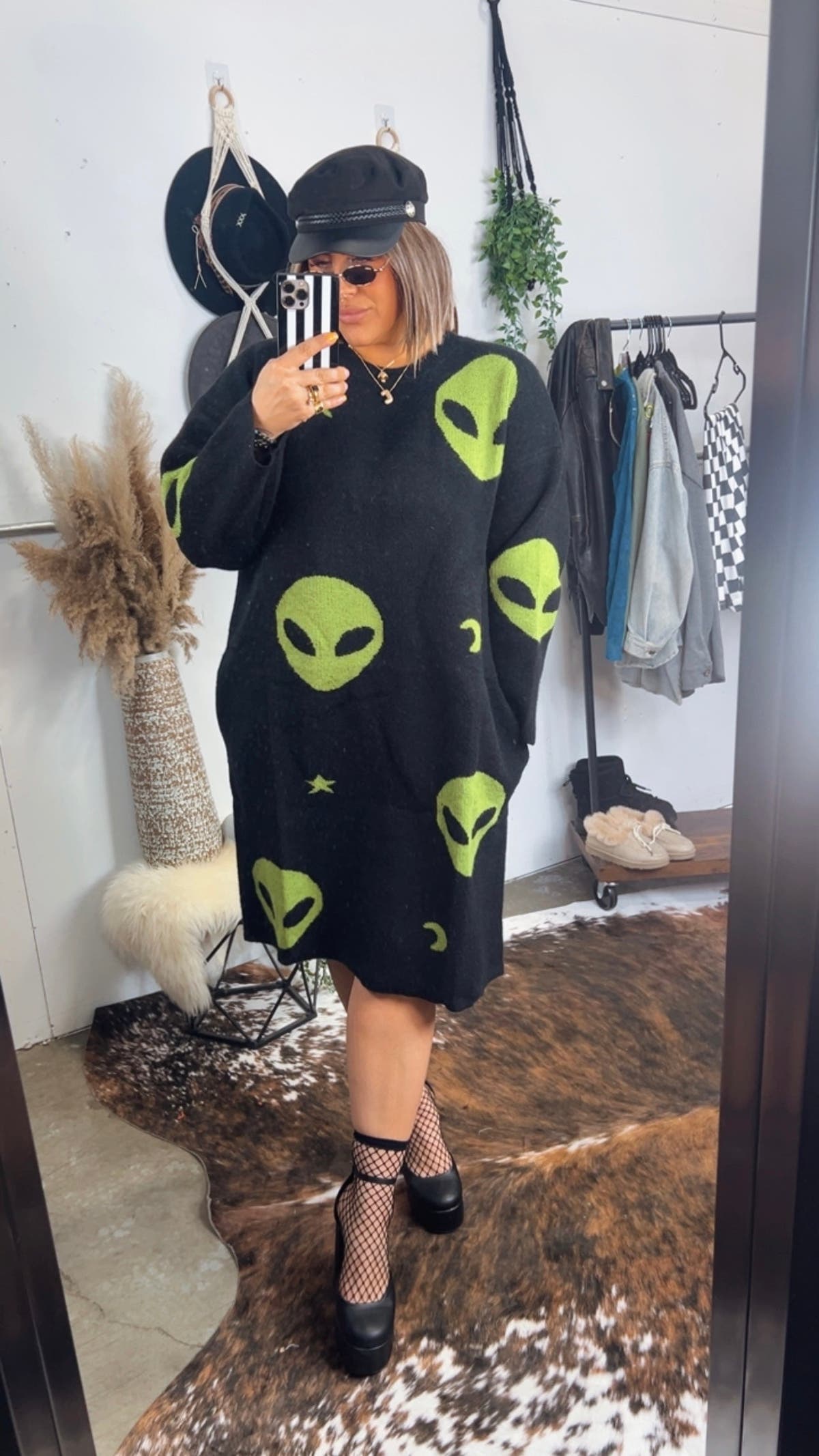 Alien Oversized Knit Sweater Dress