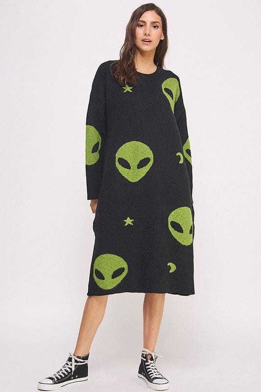 Alien Oversized Knit Sweater Dress