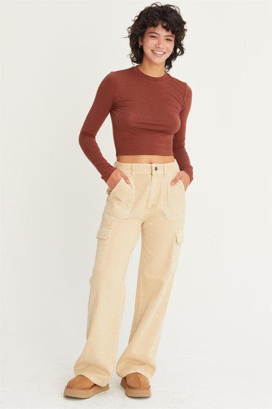 Cropped Long Sleeve Tee