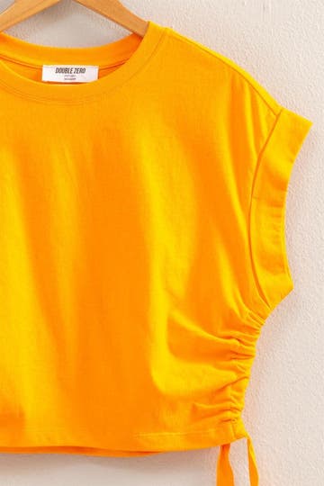 Product: Riley Side Tie Top - ORANGE