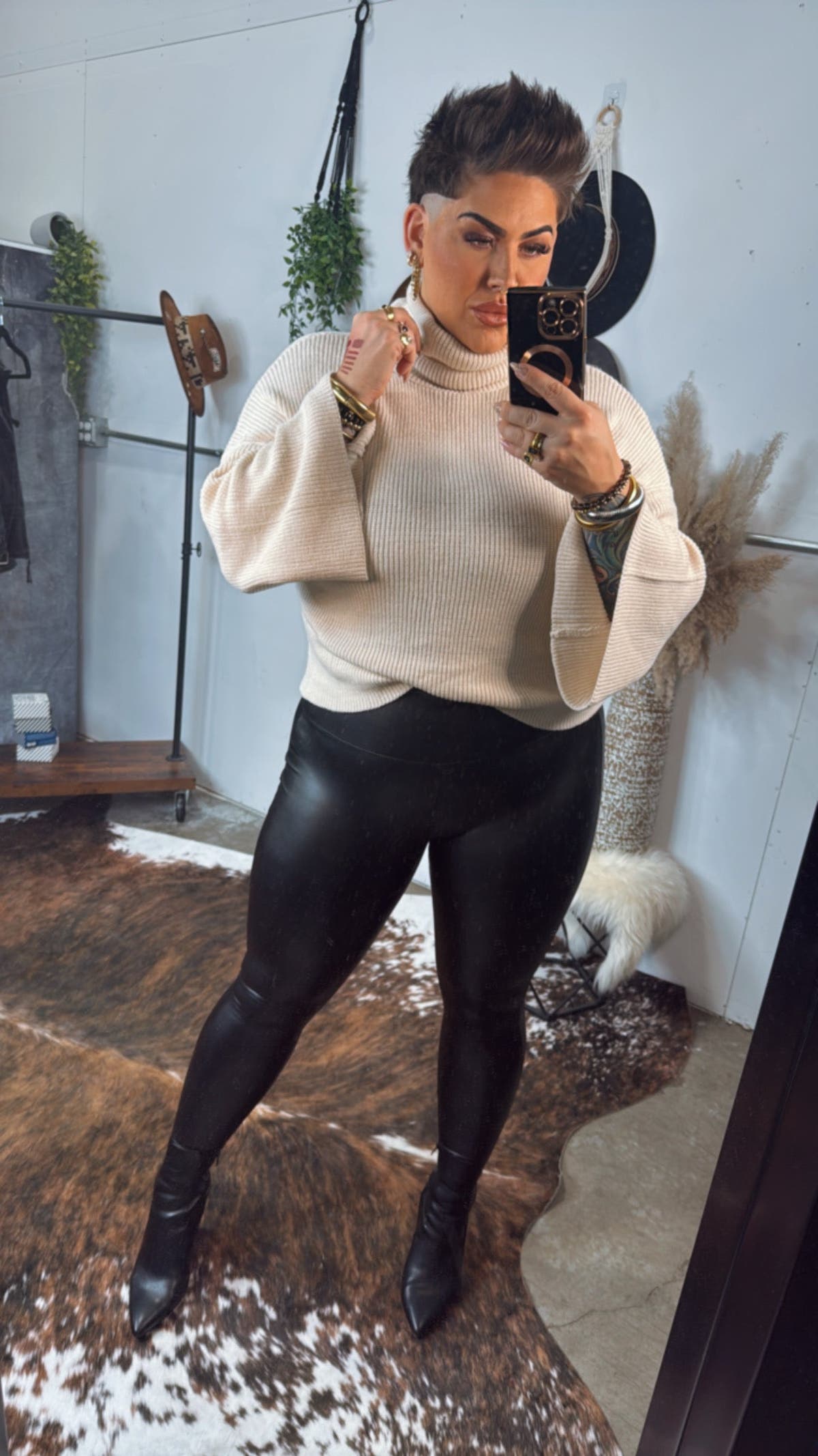 SALE* Turtleneck Bell Sleeve Crop Sweater *Final Sale*