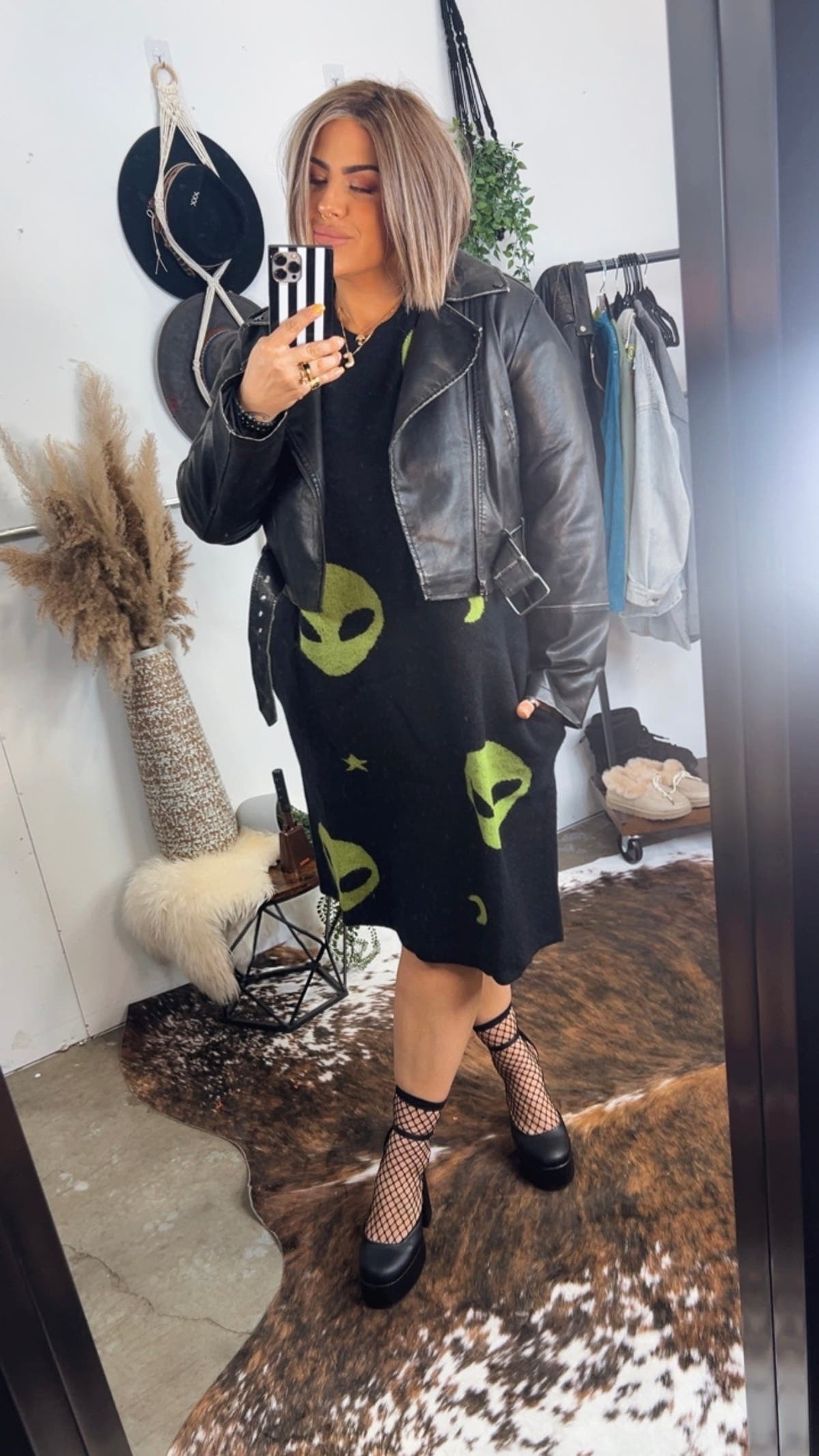 Alien Oversized Knit Sweater Dress