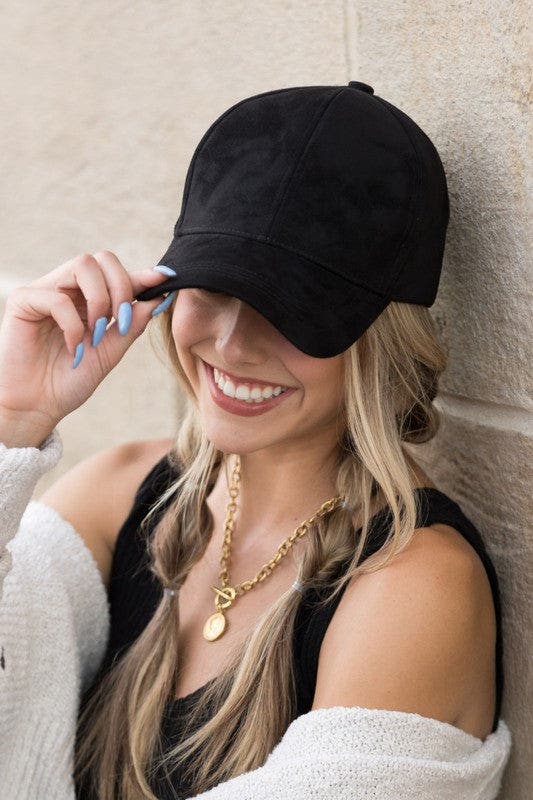 Suede Baseball Cap
