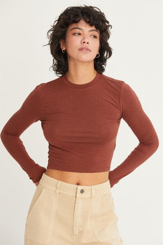 Cropped Long Sleeve Tee